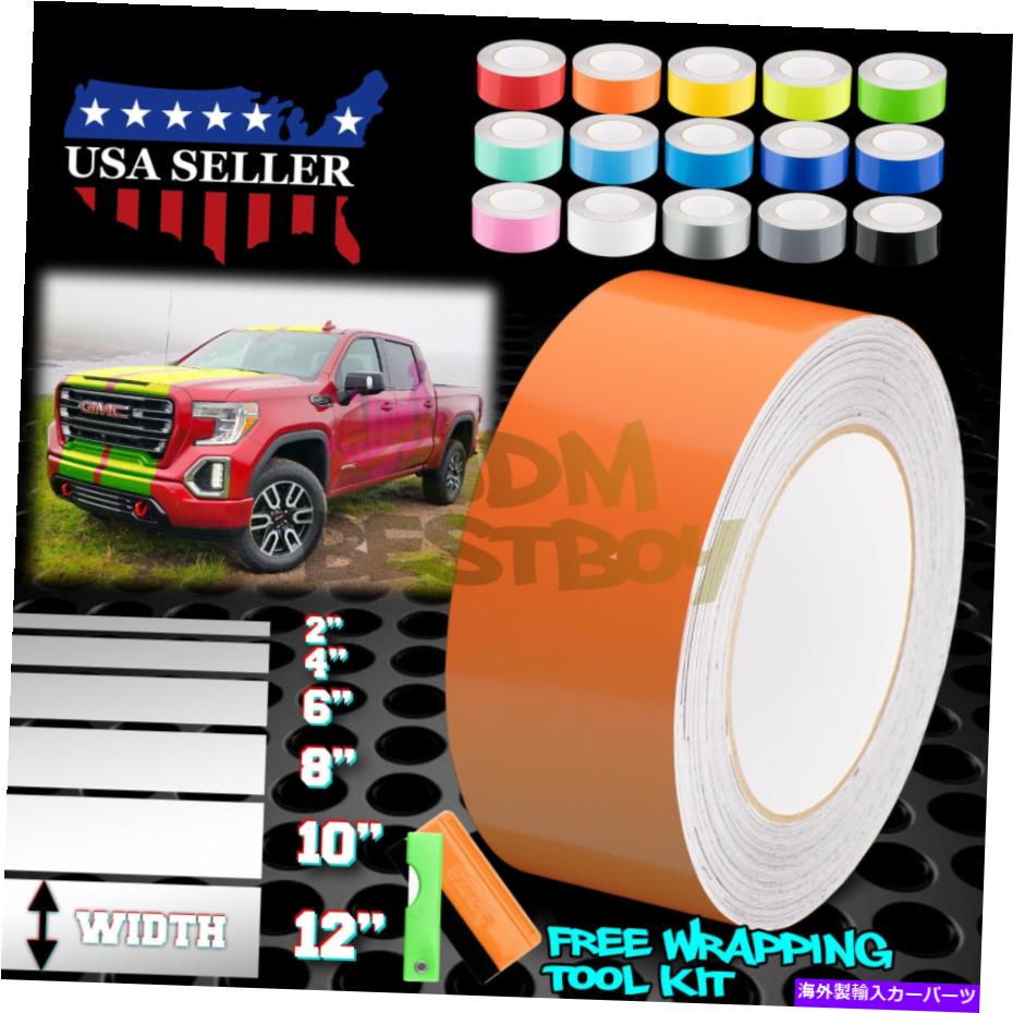 カーカバー GMC Chevy Truckステッカー用の光沢カラーレーシングストライプビニールラップ10フィート / 20フィート Gloss Color Racing Stripes Vinyl Wrap For GMC Chevy Truck Sticker 10FT / 20FT【並行輸入品】|Us Custom Parts Shop USDM