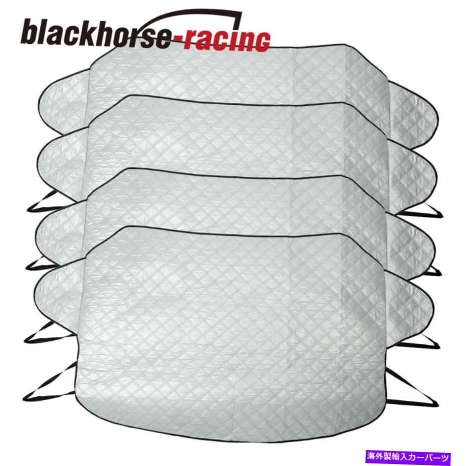 カーカバー 4車のフロントガラスカバーサンシェードプロテクター冬の雪アイスレインダストフロストガード 4 Car Windshield Cover Sun Shade Protector Winter Snow Ice Rain Dust Frost Guard【並行輸入品】