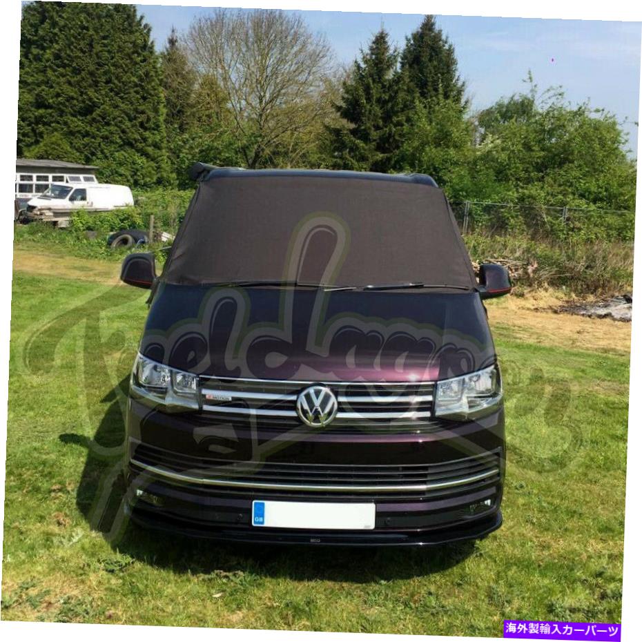 カーカバー VW T6スクリーンカバーブラックアウトブラインドウィンドウラップフロスト保護キャンピングカー VW T6 Screen Cover Black out Blind Window Wrap Frost protect Campervan【並行輸入品】