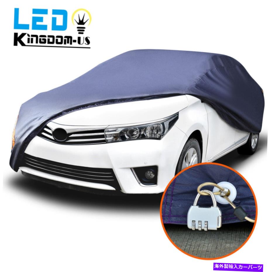 カーカバー 防水フルカーカバー風ダストサンUV耐性保護シェルターw/ lock Waterproof Full Car Cover Wind Dust Sun UV Resistant Protection Shelter w/ Lock【並行輸入品】