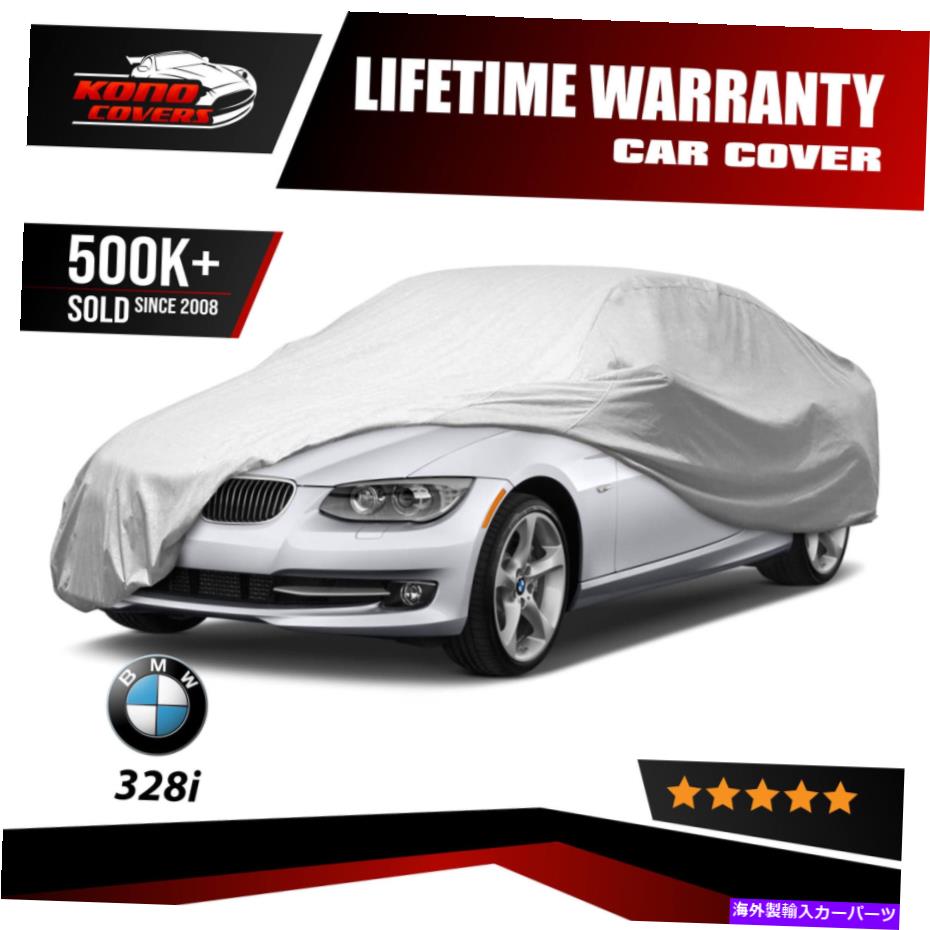 カーカバー BMW 3シリーズ4レイヤーカーカバー防水屋外レインスノーUVサンダストオールドジェン BMW 3 Series 4 Layer Car Cover Waterproof Outdoor Rain Snow UV Sun Dust Old Gen【並行輸入品】