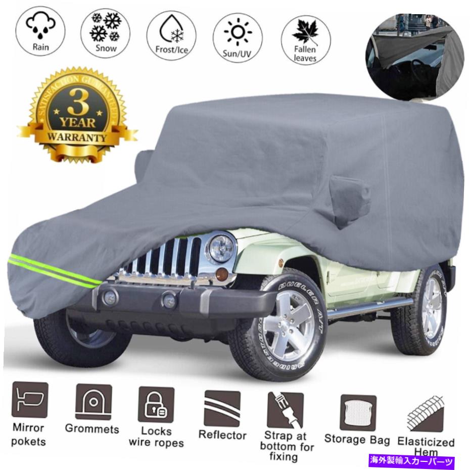 カーカバー 6レイヤーSUVカバー4ドア防水オールウェザーヘビーデューティフィットジープラングラー 6 Layers SUV Cover 4 Door Waterproof All Weather Heavy Duty Fits Jeep Wrangler【並行輸入品】|Us Custom Parts Shop USDM