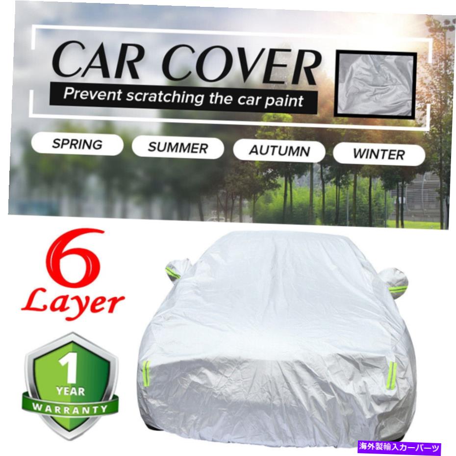 カーカバー 6レイヤーカーカバー - セダン屋外屋内防水ダストスクラッチプルーフ通気性 6 Layer Car Cover - Sedan Outdoor Indoor Waterproof Dust Scratchproof Breathable【並行輸入品】