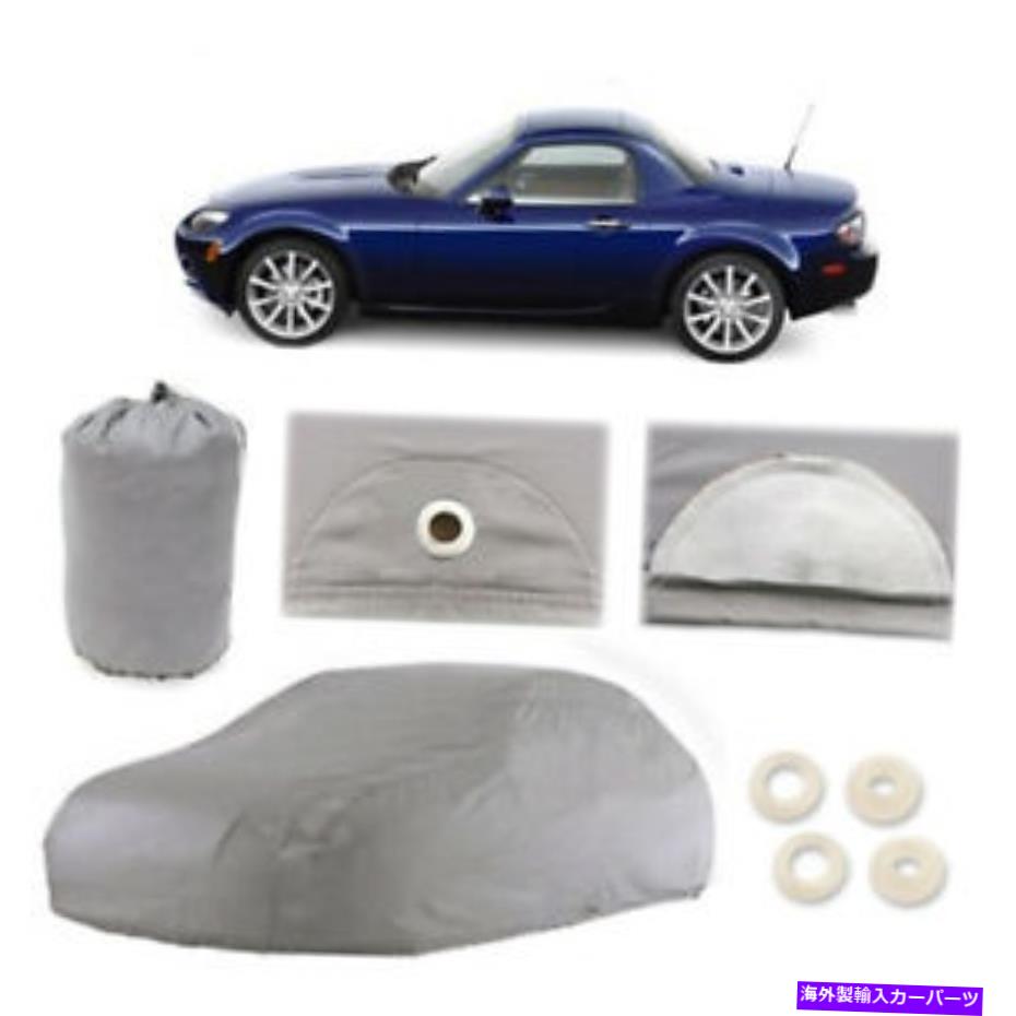 カーカバー マツダMX-5ミアタ6レイヤーカーカバーフィットアウトドアウォータープルーフレインスノーサンダスト Mazda MX-5 Miata 6 Layer Car Cover Fitted Outdoor Water Proof Rain Snow Sun Dust【並行輸入品】