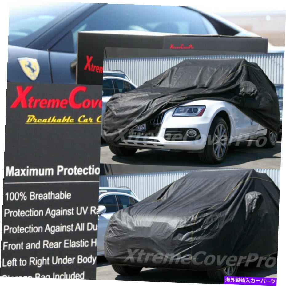 カーカバー 2016 2017 2018 2019 2020 2021アウディQ3通気性カーカバー付き鏡ポケットブラック 2016 2017 2018 2019 2020 2021 AUDI Q3 BREATHABLE CAR COVER W/MIRROR POCKET BLACK【並行輸入品】