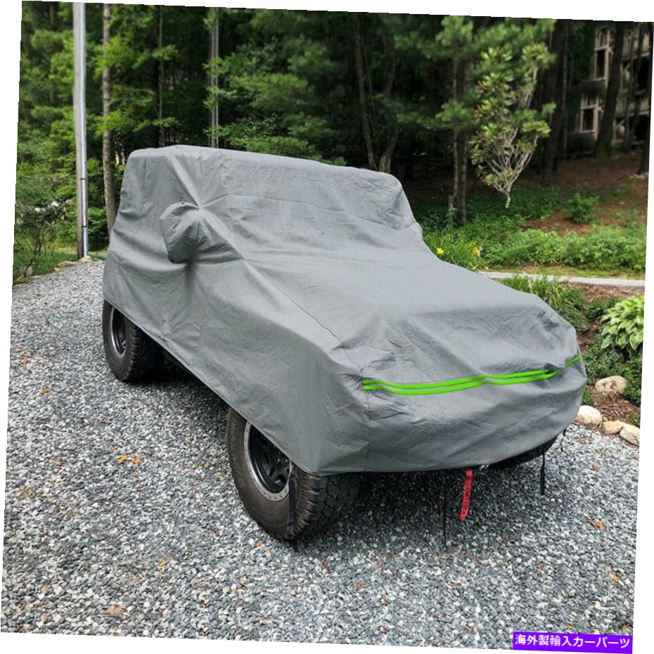 カーカバー ジープラングラーCJ、YJ、TJ＆JK 2ドア防水車カバーの6層カーカバー 6-Layer Car Cover for Jeep Wrangler CJ,YJ,TJ & JK 2 Door Waterproof Car Cover【並行輸入品】