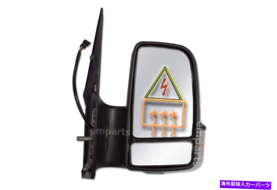 USミラー VWクラフターフルドアウィングミラーエレクトリックブラックショートアームO/S 2006 2017 VW Crafter Full Door Wing Mirror Electric Black Short Arm O/S 2006 2017【並行輸入品】