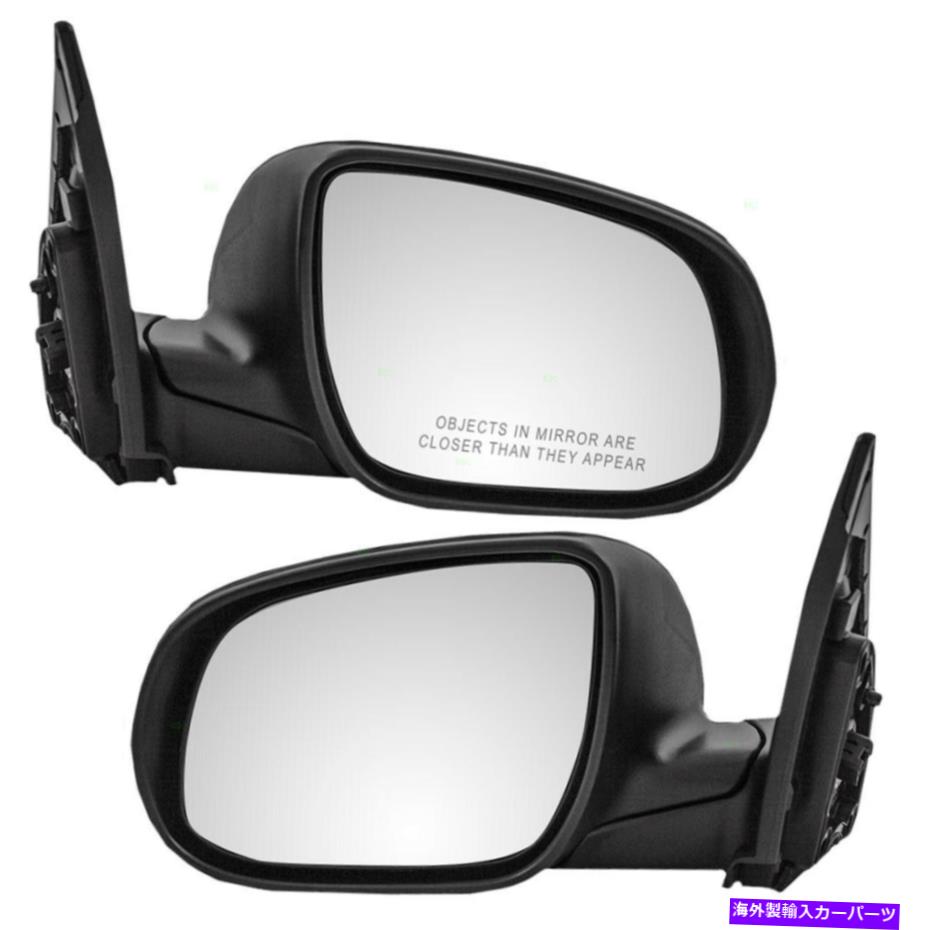 USミラー 2010年2011年のヒュンダイアクセントのサイドビューパワーテクスチャミラーのセット Set of Side View Power Textured Mirrors for 2010 2011 Hyundai Accent【並行輸入品】