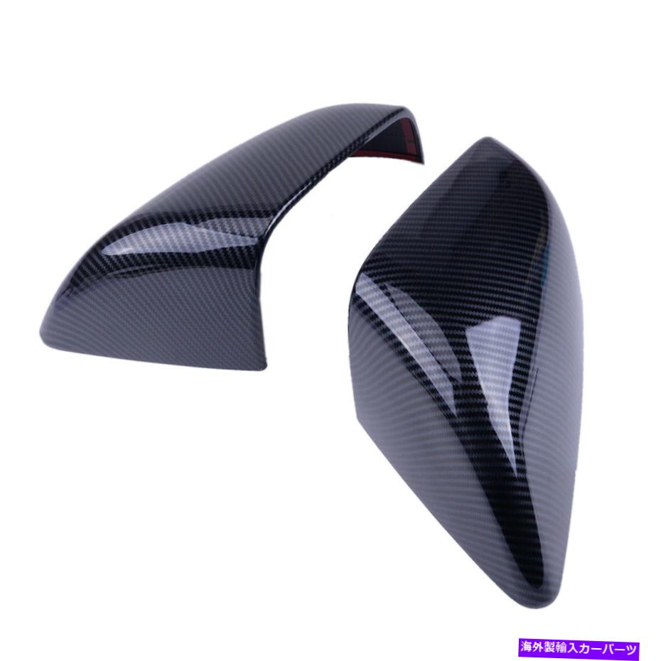 USミラー テスラモデルX 2016-2019に適したペアカーボンファイバーサイドバックミラーカバー Pair Carbon Fiber Side Rearview Mirror Cover Fit For Tesla Model X 2016-2019【並行輸入品】