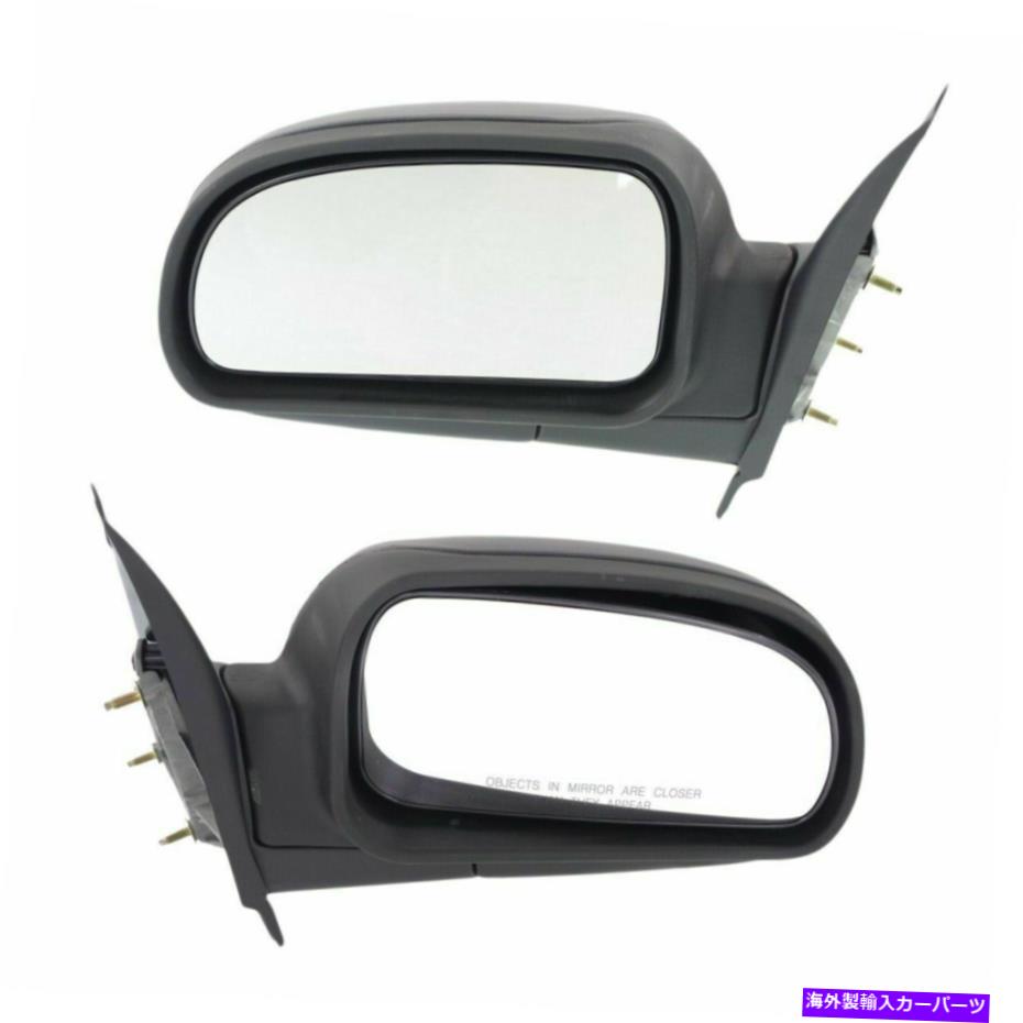 USミラー 02-09シボレートレイルブレイザー用の2マニールミラーの非加熱テクスチャブラックのセット Set Of 2 Manual Mirror Non-Heated Textured Black For 02-09 Chevrolet Trailblazer【並行輸入品】