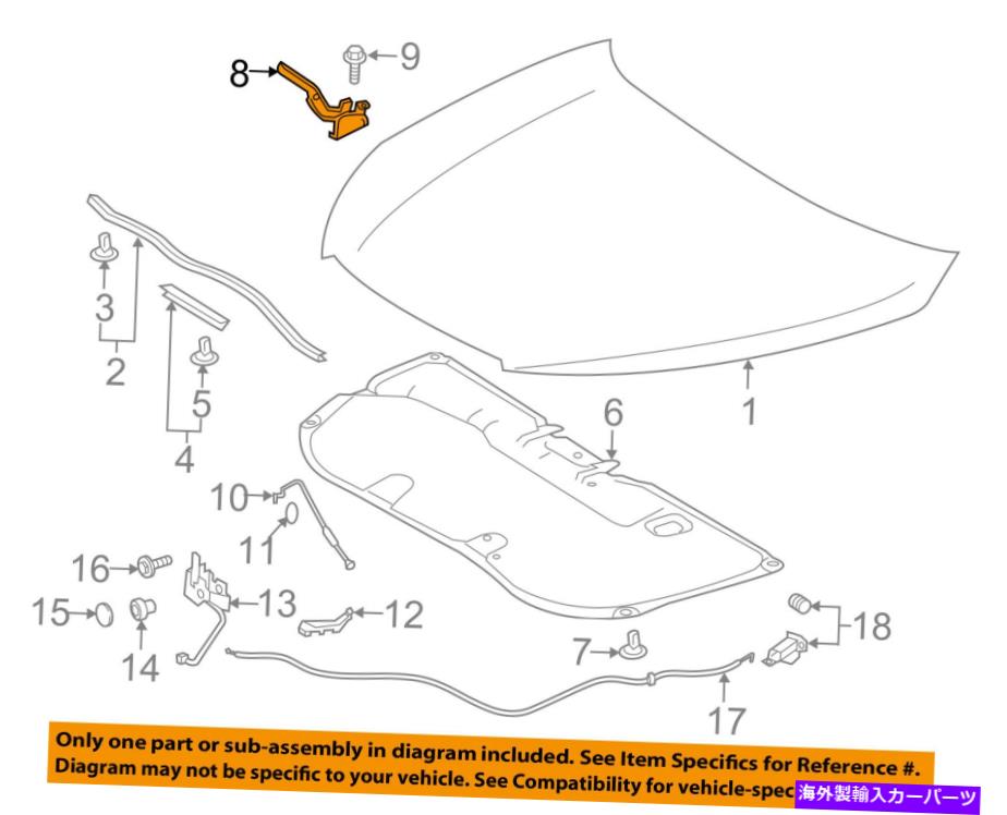 hinge トヨタOEM 14-18ハイランダーフードヒンジは534200E120を左に左 TOYOTA OEM 14-18 Highlander Hood-Hinge Left 534200E120【並行輸入品】