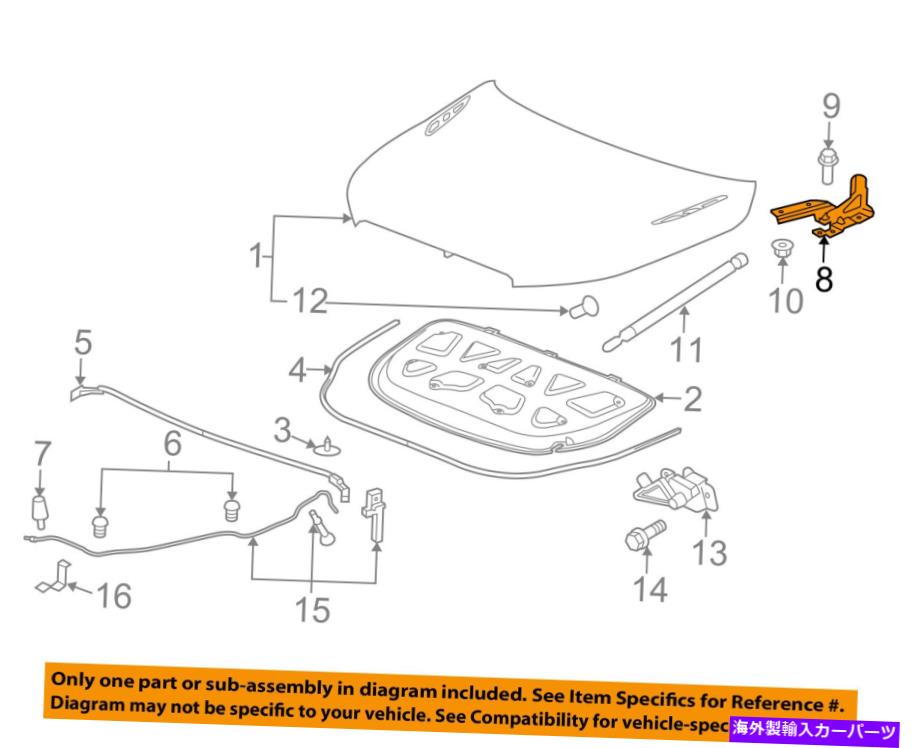 hinge ビュイックGM OEM 14-16ラクロスフードヒンジは9056554を左にしました Buick GM OEM 14-16 LaCrosse Hood-Hinge Left 9056554【並行輸入品】