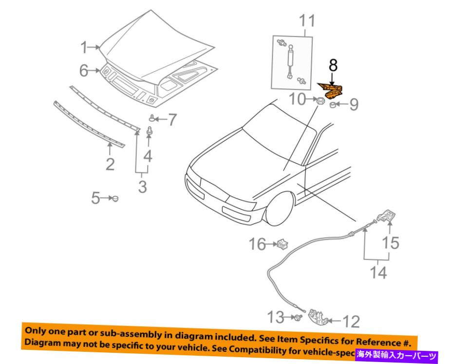 hinge Infiniti Nissan OEM 03-04 M45 Hood-Hinge Right 65400AG000 Infiniti NISSAN OEM 03-04 M45 Hood-Hinge Right 65400AG000【並行輸入品】