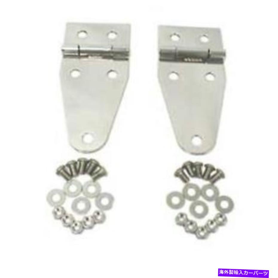 hinge 頑丈なリッジフードヒンジステンレス鋼76-95 CJ＆ラングラー11111.01 Rugged Ridge Hood Hinges Stainless Steel 76-95 CJ & Wrangler 11111.01【並行輸入品】