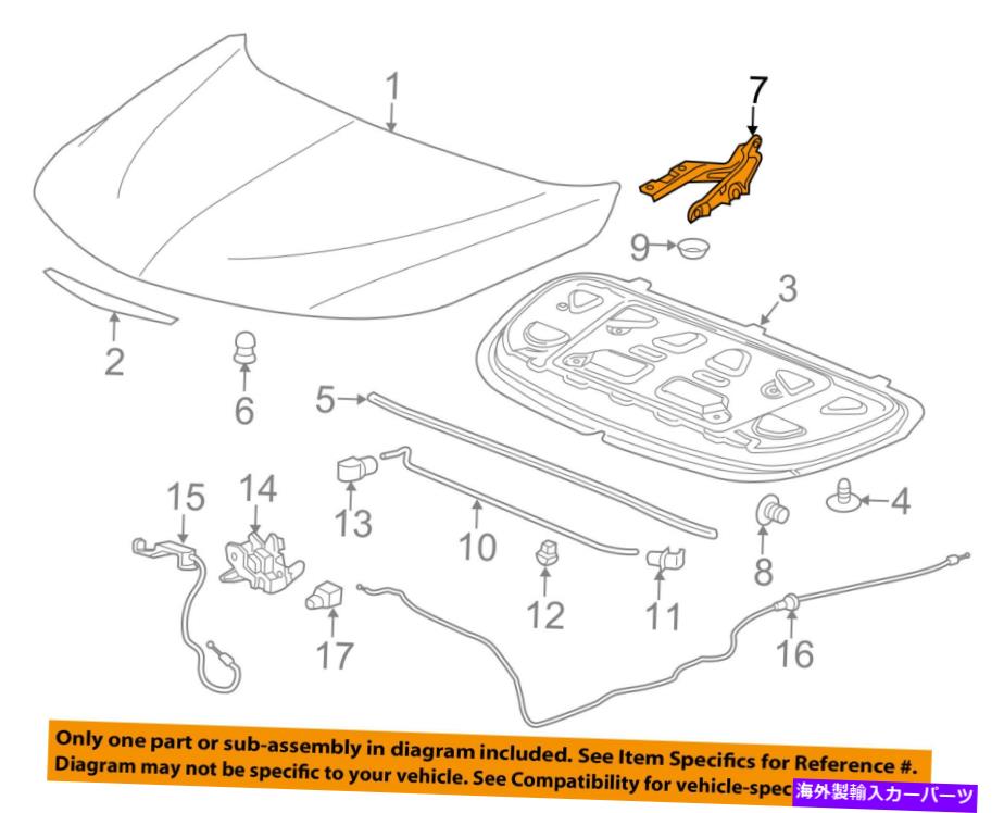 hinge Chevrolet GM OEM 16-18 Malibu Hood-Hinge Right 23134811 Chevrolet GM OEM 16-18 Malibu Hood-Hinge Right 23134811【並行輸入品】