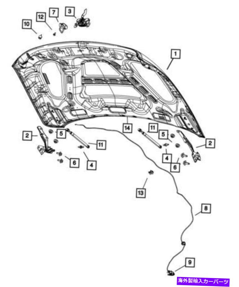 hinge 本物のモーパルフードヒンジは5160345ACを左に左折しました Genuine Mopar Hood Hinge Left 5160345AC【並行輸入品】