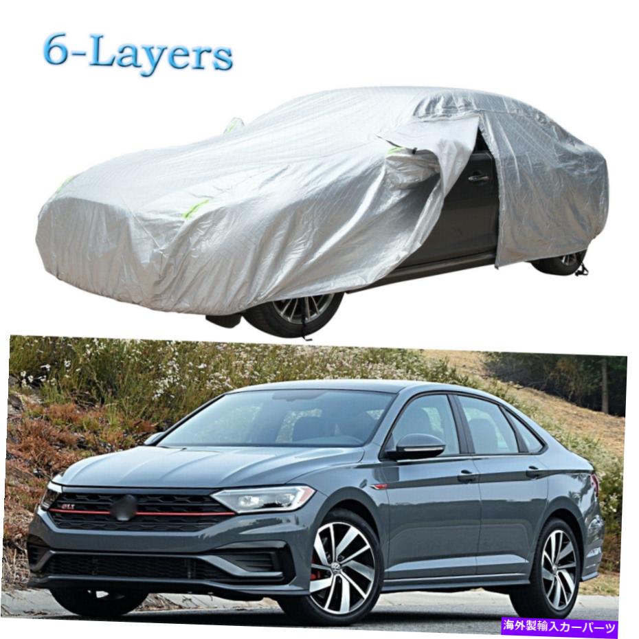 カーカバー フォルクスワーゲンジェッタフルカーカバーすべての天気の雪の太陽UVプルーフ+ジッパー For Volkswagen Jetta Full Car Cover All Weather Water Snow Sun UV Proof+Zipper【並行輸入品】