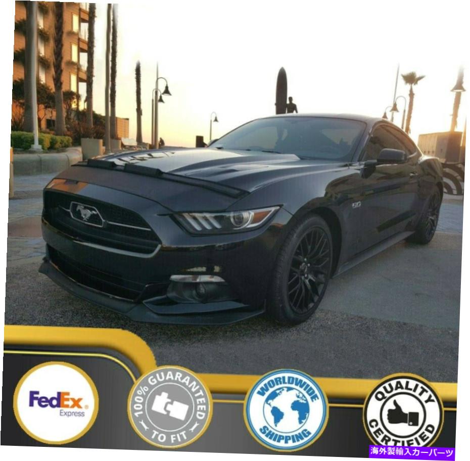 カーカバー Ford Mustang 2015 2016 2017 15 16 17のためのカーボンネットフッドブラジャー Car Bonnet Hood Bra For Ford Mustang 2015 2016 2017 15 16 17【並行輸入品】