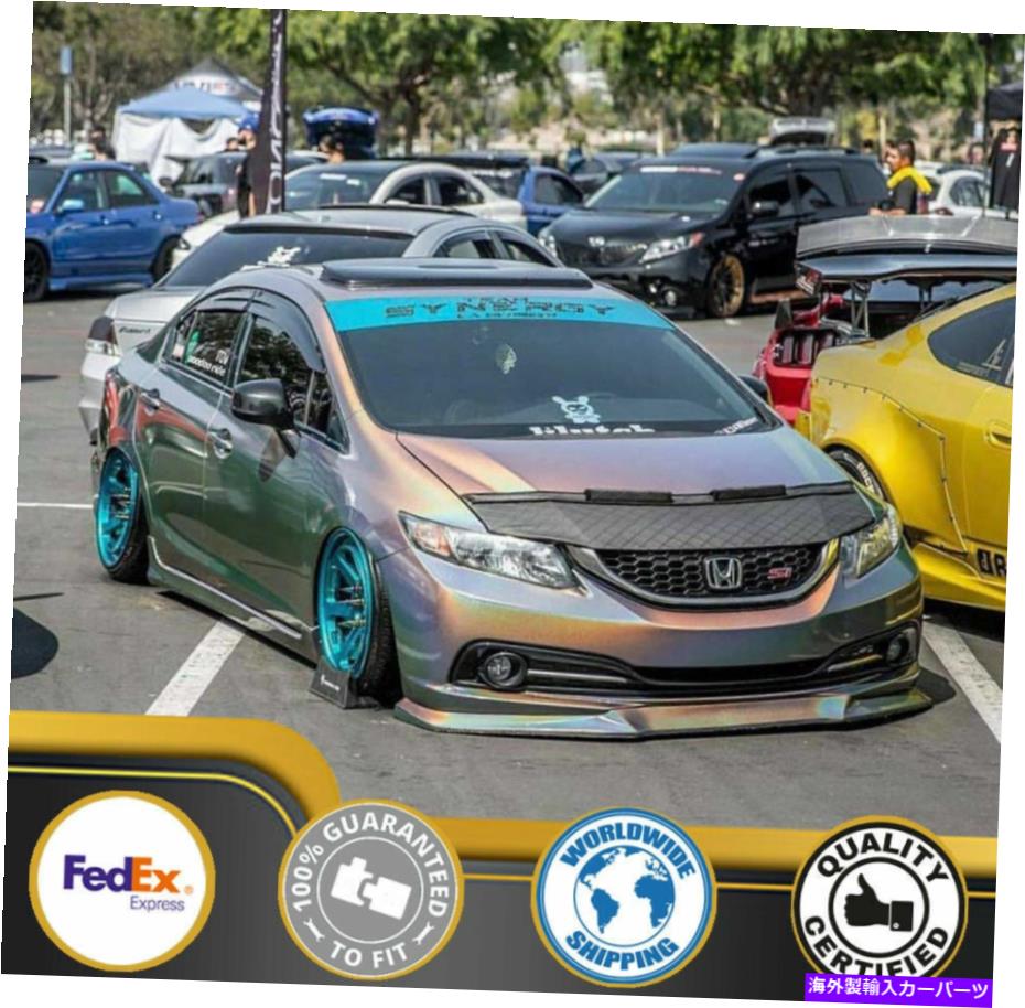 カーカバー ホンダシビックセダン2014 2015 14 15のためのカーボンネットフッドブラジャー Car Bonnet Hood Bra For Honda Civic SEDAN 2014 2015 14 15【並行輸入品】