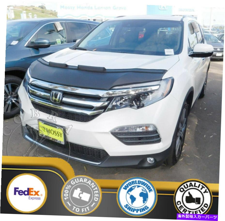 カーカバー ホンダパイロット /リッジライン2016 2017 2018 2019 2020 2021のカーボンネットフッドブラジャー Car Bonnet Hood Bra For Honda Pilot / Ridgeline 2016 2017 2018 2019 2020 2021【並行輸入品】