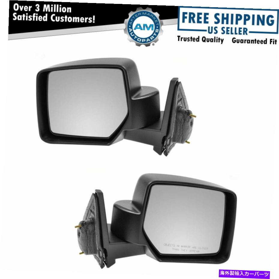 USミラー サイドビューミラーマニュアルテクスチャブラックLH＆RHペアセット07-17ジープパトリオット Side View Mirrors Manual Textured Black LH & RH Pair Set for 07-17 Jeep Patriot【並行輸入品】 43,560円