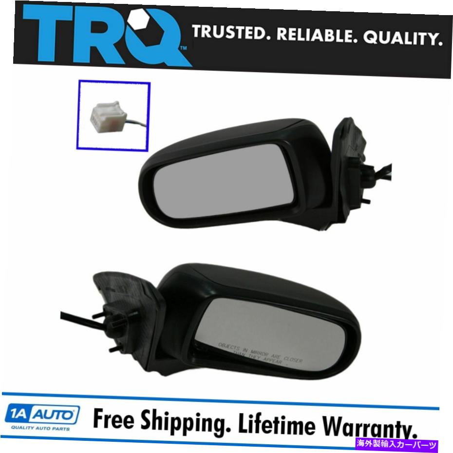 USミラー TRQパワーブラックサイドミラーペアセットドライバーLHおよび乗客RHの99-03プロテジェ TRQ Power Black Side Mirrors Pair Set Driver LH & Passenger RH for 99-03 Protege【並行輸入品】