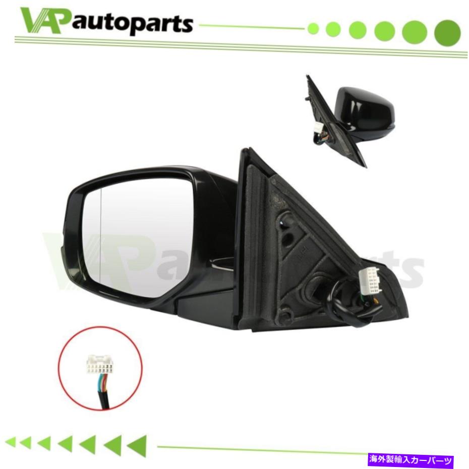 USミラー 2013-16ホンダアコード左サイドミラーブラック信号ランプパワー加熱 For 2013-16 HONDA ACCORD Left Side Mirror Black SIGNAL LAMP Power Heated【並行輸入品】