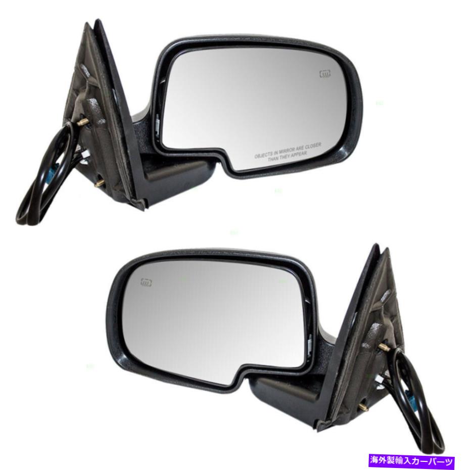 USミラー ペアセットパワーサイドミラー03-06シボレーGMCピックアップトラックSUVのカバー付き加熱 Pair Set Power Side Mirrors Heated w/ Cover for 03-06 Chevy GMC Pickup Truck SUV【並行輸入品】