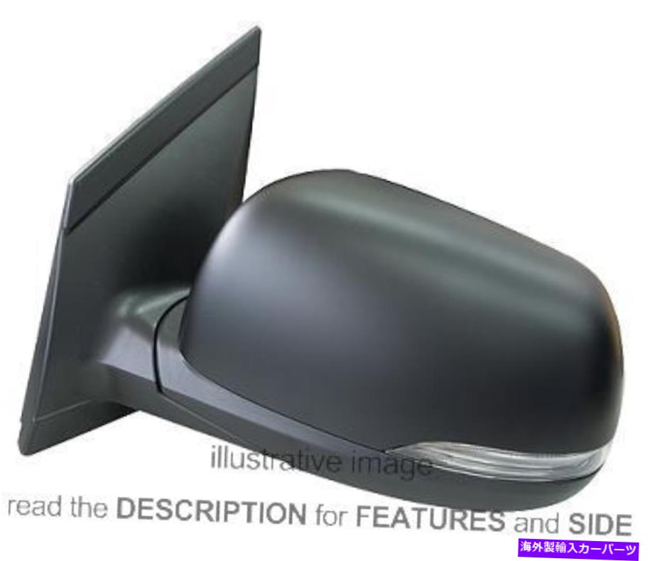 USミラー サイドビューミラーKIAピカント2011-2015インジケーターブラック付き Side View Mirror Kia Picanto 2011-2015 Right With Indicator Black【並行輸入品】