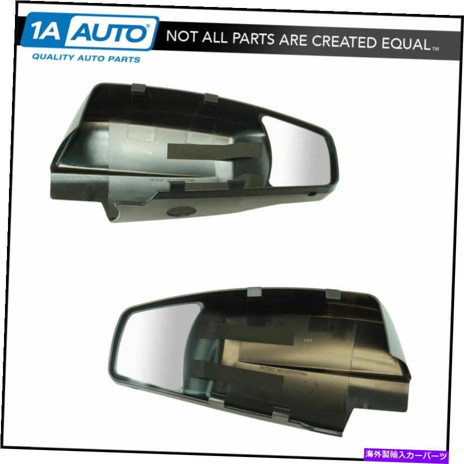 USミラー シボレーシルバラードGMCシエラトラックピックアップ用のミラーエクステンションセットペアのクリップ Clip On Mirror Extension Set Pair for Chevy Silverado GMC Sierra Truck Pickup【並行輸入品】