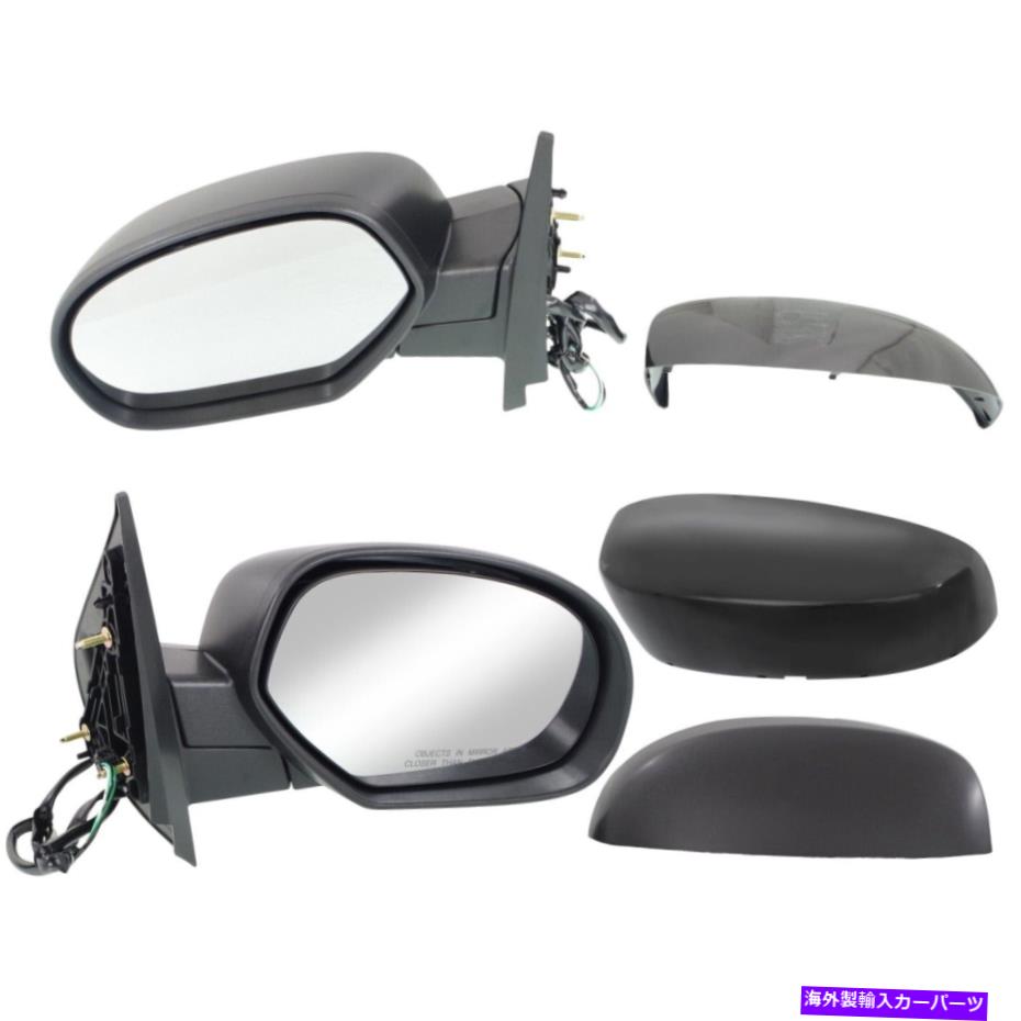 USミラー サイドミラーパワー加熱された折りたたみブラック左＆右ペアChevy GMC用 Side Mirrors Power Heated Folding Black Left & Right Pair Set for Chevy GMC【並行輸入品】