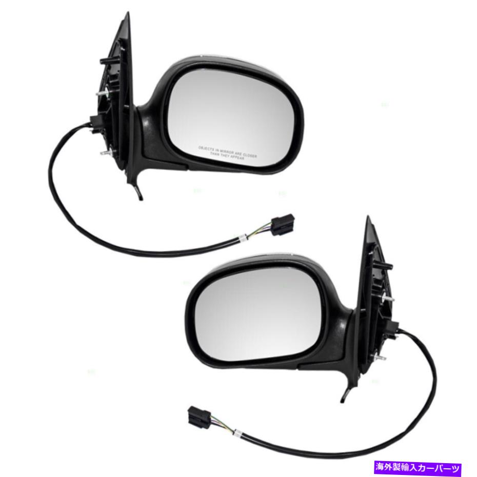 USミラー ペアサイドパワードアミラーフィット97-02フォードエクスペディション加熱クロムカバーセット Pair Side Power Door Mirrors fit 97-02 Ford Expedition Heated Chrome Covers Set【並行輸入品】