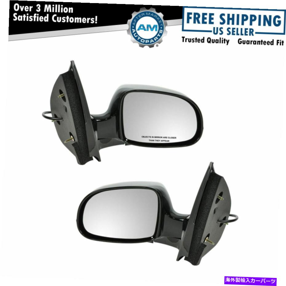 USミラー ブラックパワーミラーペアセット左lh＆右RHの99-02フォードウィンドスター Black Power Mirrors Pair Set Left LH & Right RH for 99-02 Ford Windstar【並行輸入品】