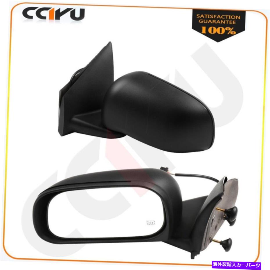 USミラー cciyu右+左側ブラックミラー04-09ダッジデュランゴのパワーヒーローマニュアル CCIYU Right+Left Side Black Mirrors Power Heated Manual For 04-09 Dodge Durango【並行輸入品】