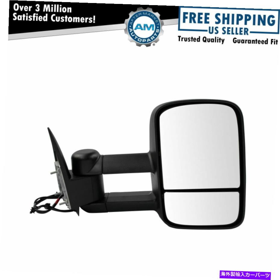 USミラー サイドビューミラーパワー加熱されたけん引けて黒い乗客右RHシボレーGMC Side View Mirror Power Heated Towing Black Passenger Right RH for Chevy GMC【並行輸入品】