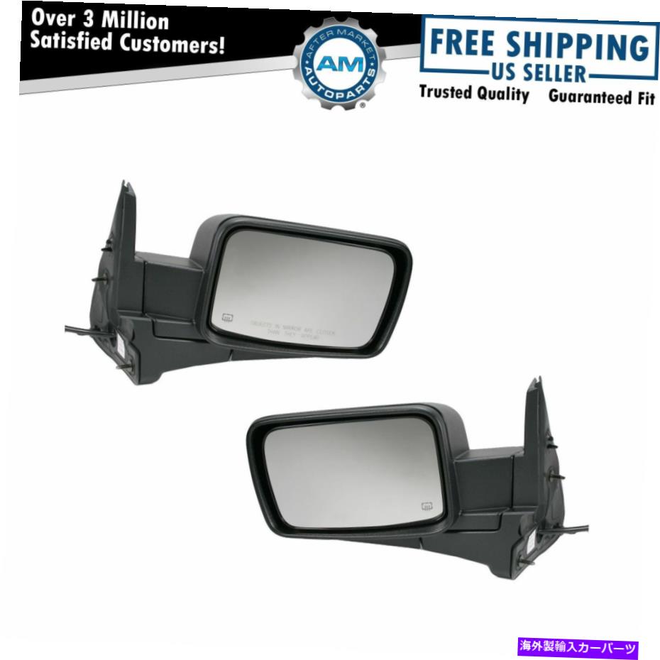 USミラー 06-10ジープ用に左と右ペアのパワー加熱サイドビューミラー Power Heated Side View Mirrors Left & Right Pair Set For 06-10 Jeep【並行輸入品】