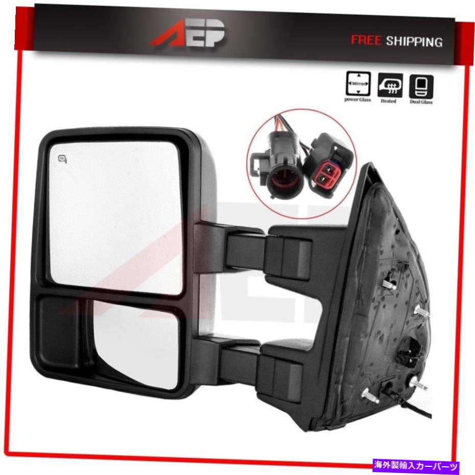 USミラー （1x）99-02フォードF-250スーパーデューティフォールドブラックパワー加熱 (1X) Left Side Mirror For 99-02 Ford F-250 Super Duty Fold Black Power Heated【並行輸入品】