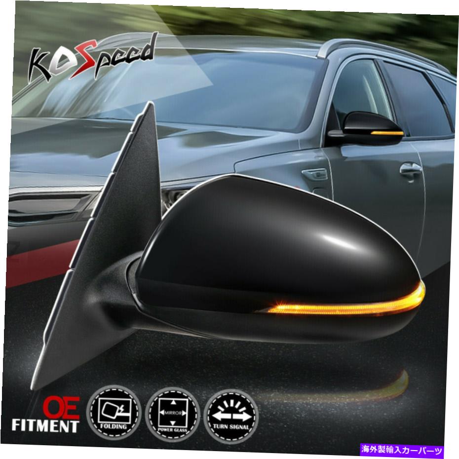 USミラー 左ドライバーサイドパワー調整ターンシグナルリアビューミラー16-18オプティマ Left Driver Side Powered Adjust Turn Signal Rear View Mirror for 16-18 Optima【並行輸入品】
