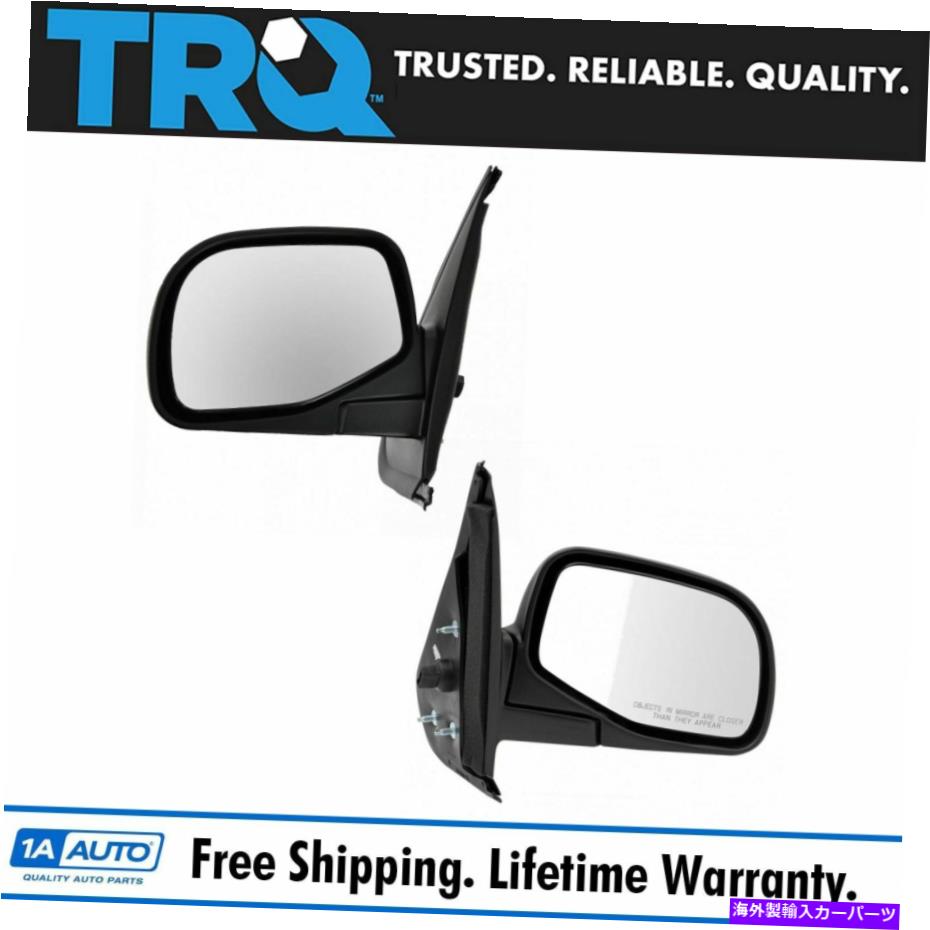USミラー 95-01エクスプローラーのTRQフォールディングマニュアルビューミラーと2のペアセット2 TRQ Folding Manual Side View Mirrors & Pair Set of 2 for 95-01 Explorer【並行輸入品】