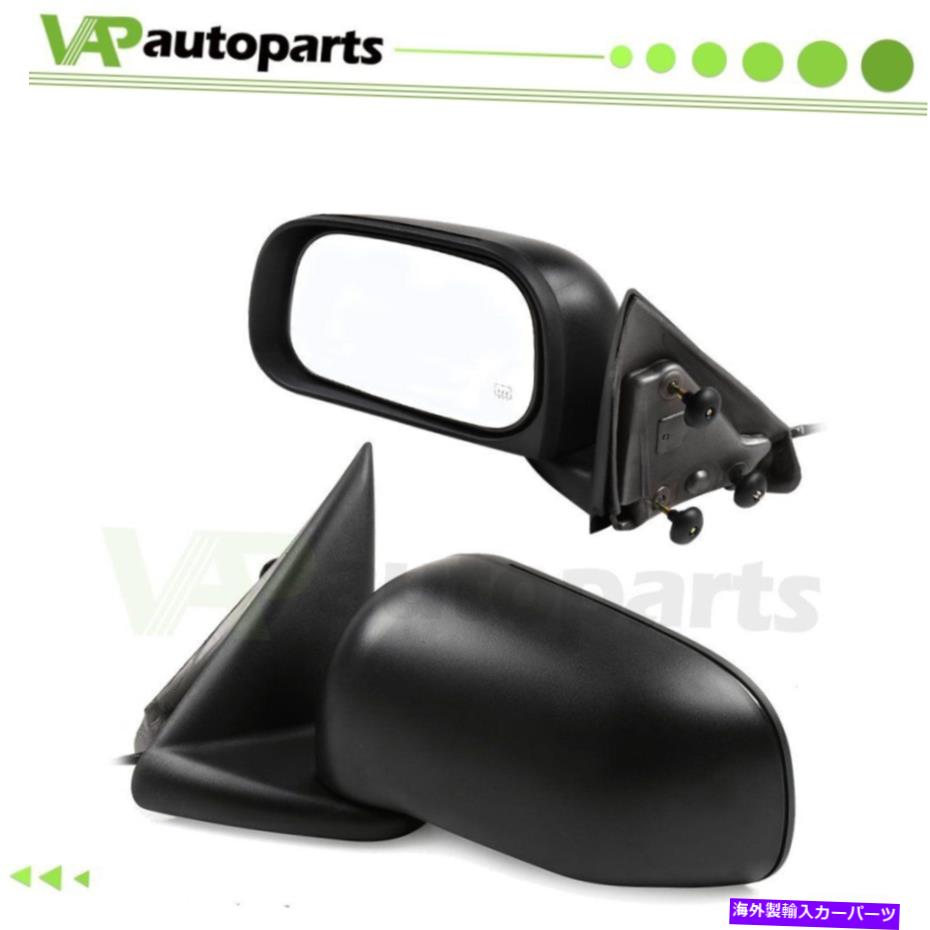 USミラー 2005年から2011年のダッジダコタペアのパワー加熱ブラックサイドエクステリアミラー Power Heated Black Side Exterior Mirrors For 2005-2011 Dodge Dakota Pair【並行輸入品】