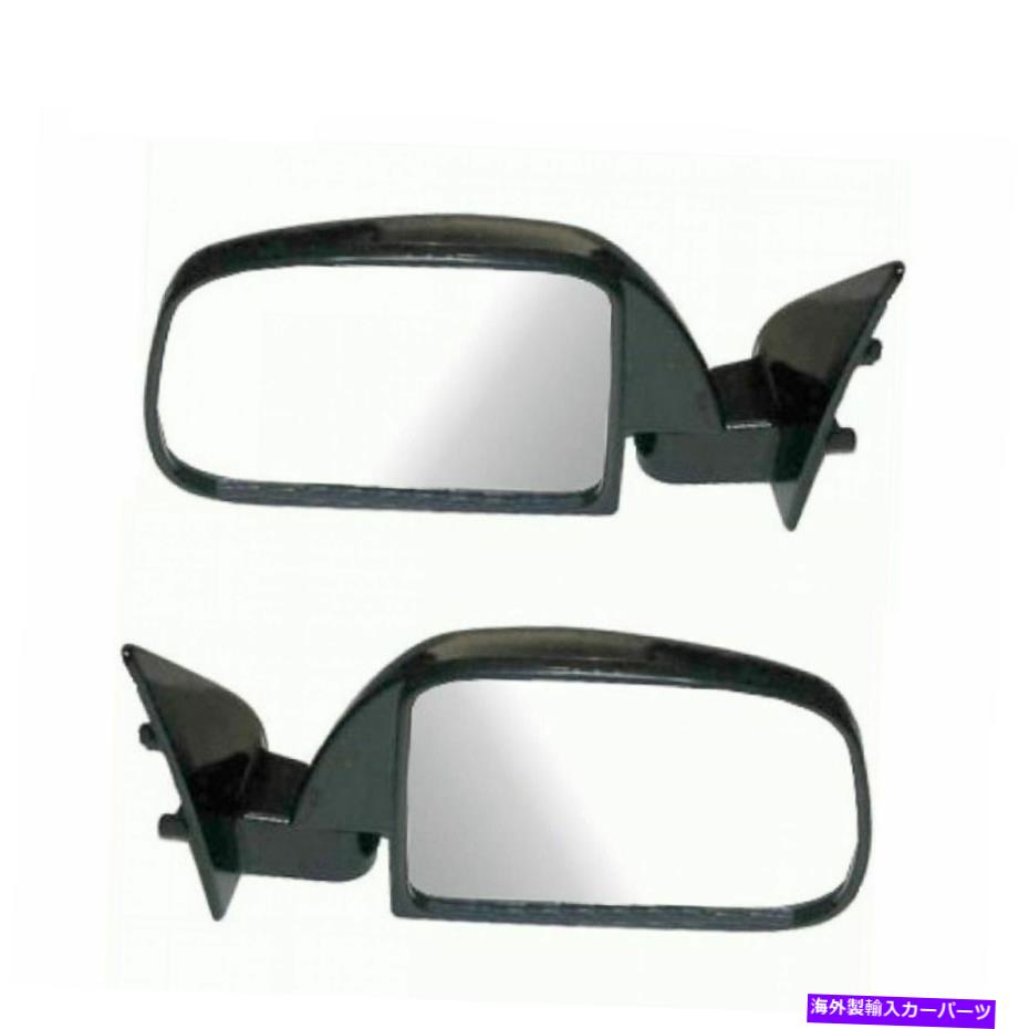 USミラー マニュアルサイドビューミラートヨタ用の左と右ペアセット1989-1995ピックアップトラック Manual Side View Mirrors Left & Right Pair Set For Toyota 1989-1995 Pickup Truck【並行輸入品】