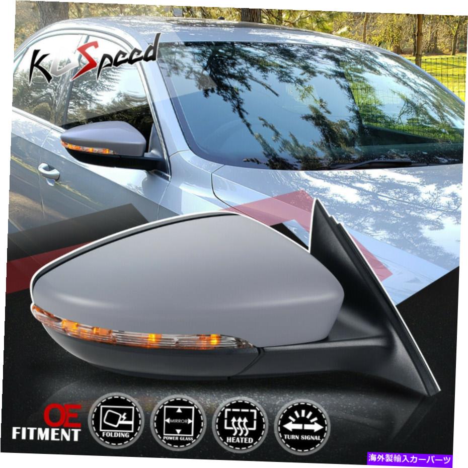USミラー 2012年VWパッサットの乗客サイドパワー調整加熱折りたたみ式リアビューミラー Passenger Side Powered Adjust Heated Folding Rear View Mirror for 2012 VW Passat【並行輸入品】