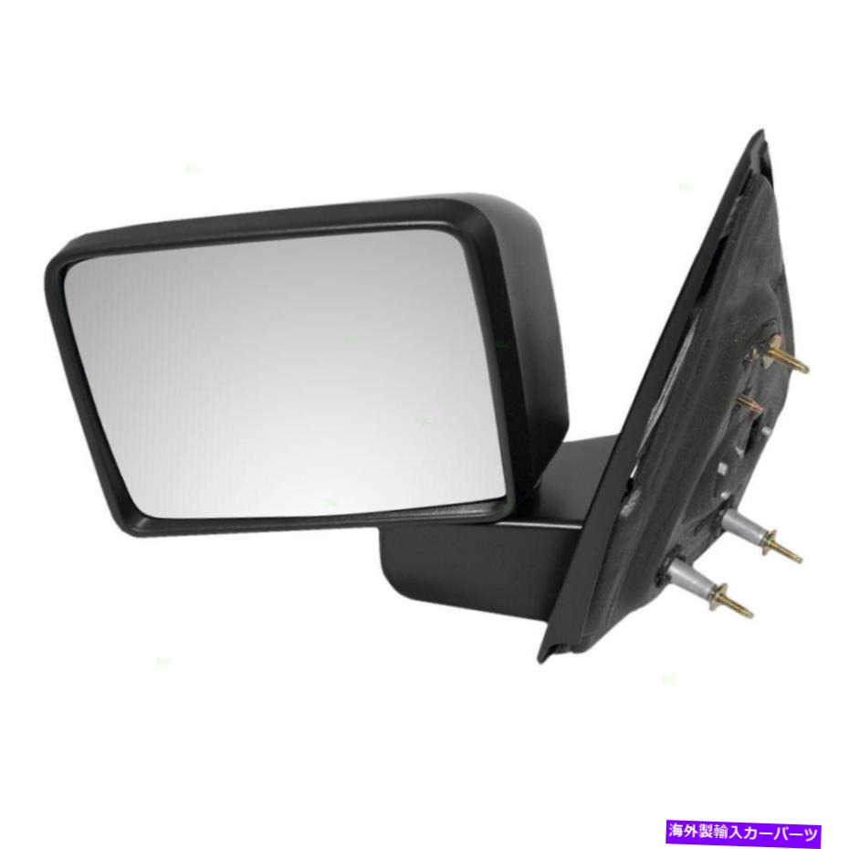 USミラー 04-08フォードF-150ピックアップトラックのドライバースクエアマニュアルミラーテクスチャー Drivers Square Manual Side Mirror Textured for 04-08 Ford F-150 Pickup Truck【並行輸入品】