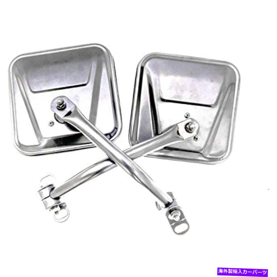 USミラー 1955年から1983年のJeep CJ5サイドミラーのランパージ - ステンレス Rampage for 1955-1983 Jeep CJ5 Side Mirrors - Stainless【並行輸入品】
