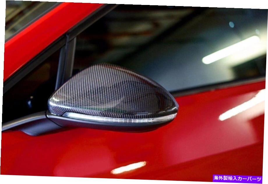 USミラー VW Golf Mk7 GTI 2013-2018用の本物のカーボンファイバーサイドドアミラーカバーカバーカバートリム Real Carbon Fiber Side Door Mirror Cover Trim For VW Golf Mk7 GTI 2013 - 2018【並行輸入品】