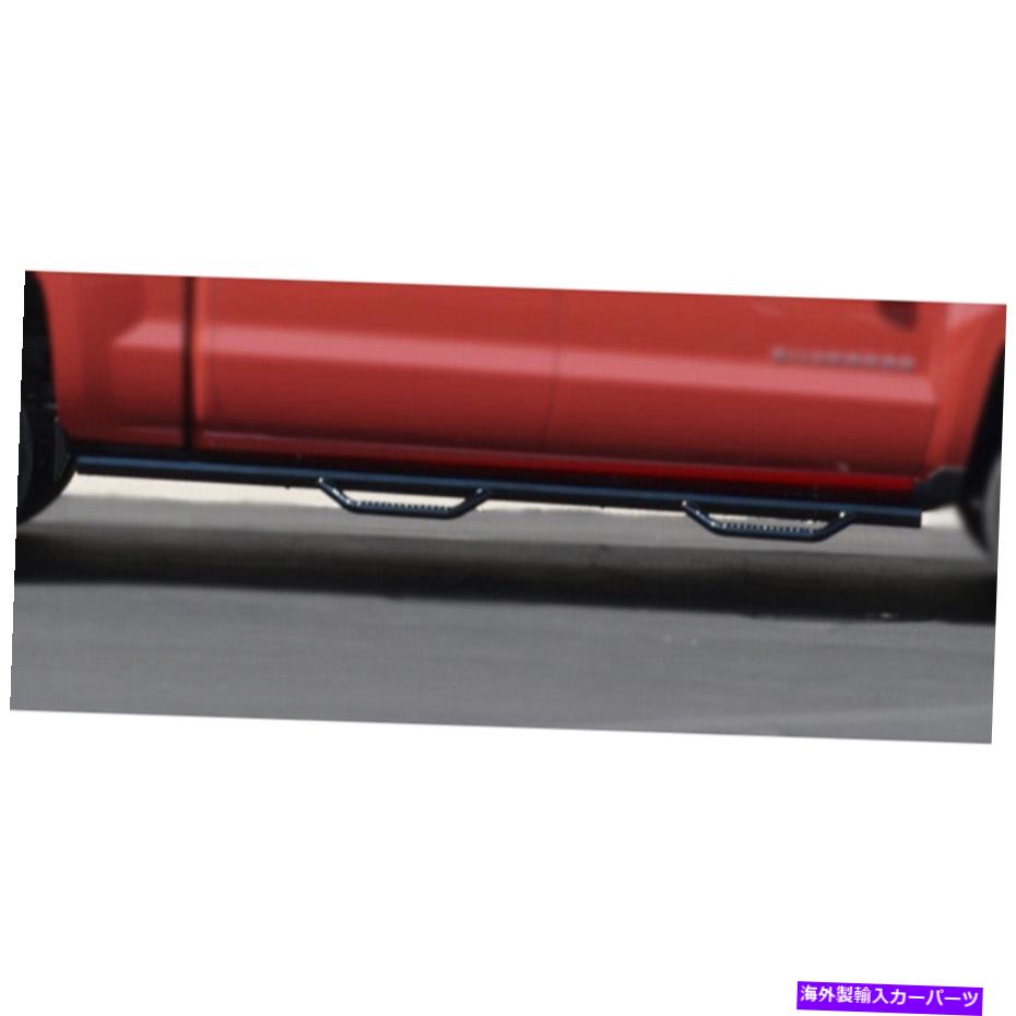 Nerf Bar ブラックグロス3インチストレートW/ドロップステップステップnerf bar for 2015-19 F-150クルー Black Gloss 3in Round Straight w/Drop Steps Step Nerf Bar for 2015-19 F-150 Crew【並行輸入品】