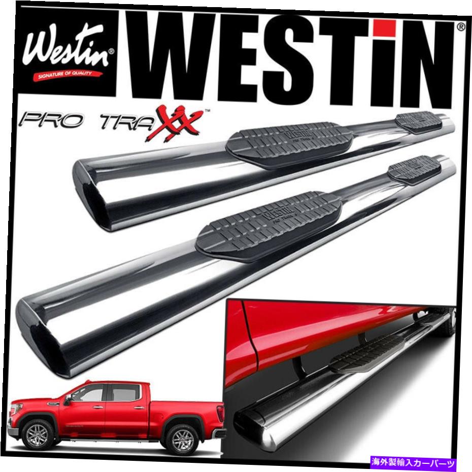Nerf Bar Westin Pro Traxx 6ステンレス楕円形のnerfステップバー2019-2021シエラ1500クルーキャブ Westin Pro Traxx 6 STAINLESS Oval Nerf Step Bars 2019-2021 Sierra 1500 Crew Cab【並行輸入品】