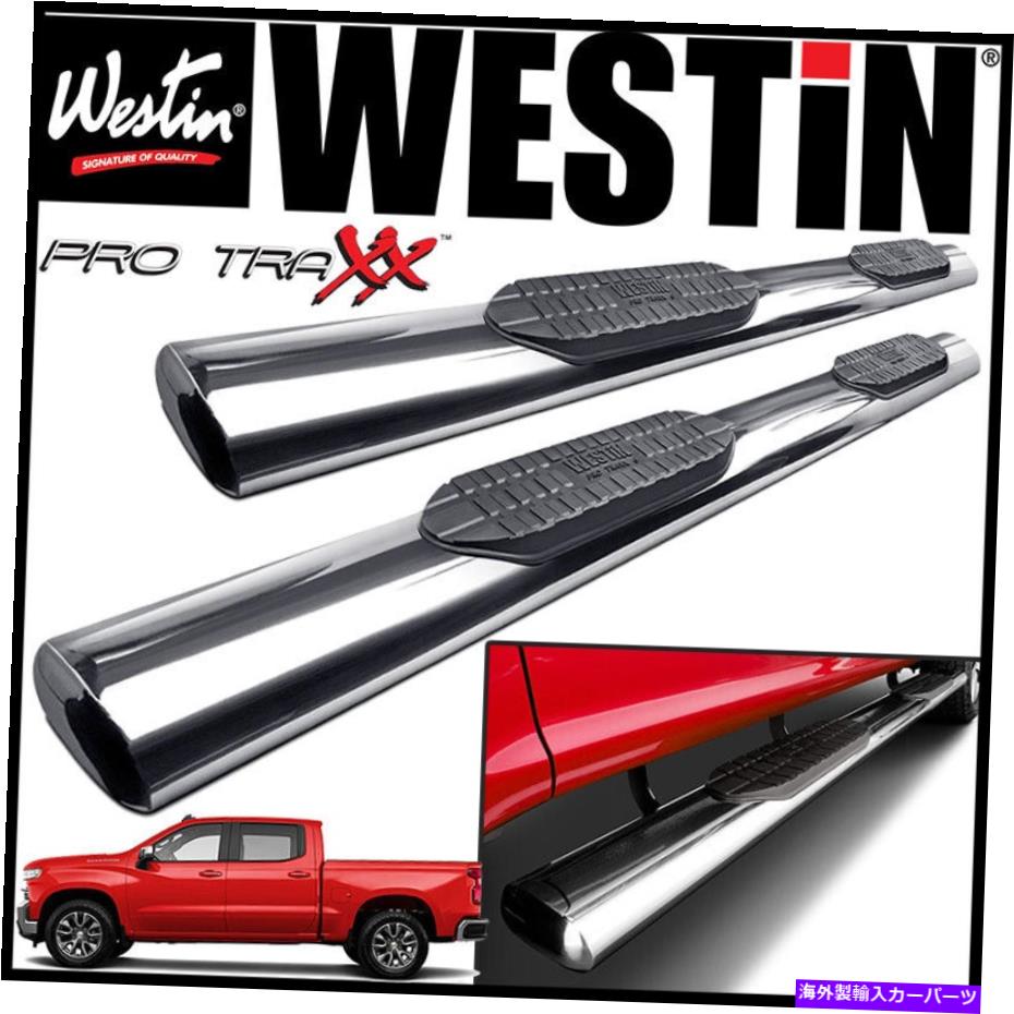 Nerf Bar Westin Pro Traxx 6ステンレス楕円形のnerfステップバー2019-21シルバード1500クルーキャブ Westin Pro Traxx 6 STAINLESS Oval Nerf Step Bars 2019-21 Silverado 1500 Crew Cab【並行輸入品】