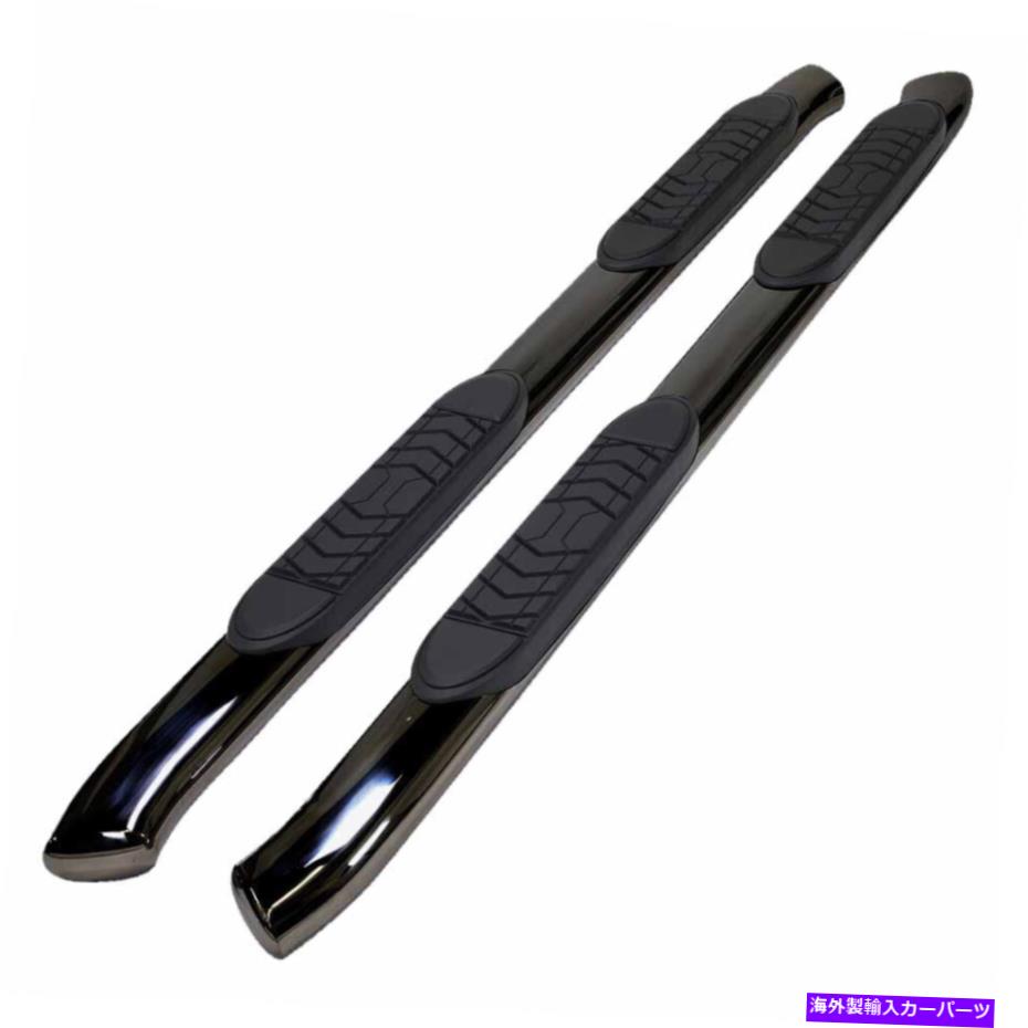 Nerf Bar Black 6in Oval Bent W/2 Pads Step nerf bar for 15-19 ford f-150/250/350クルーキャブ Black 6in Oval Bent w/2 Pads Step Nerf Bar for 15-19 Ford F-150/250/350 Crew Cab【並行輸入品】