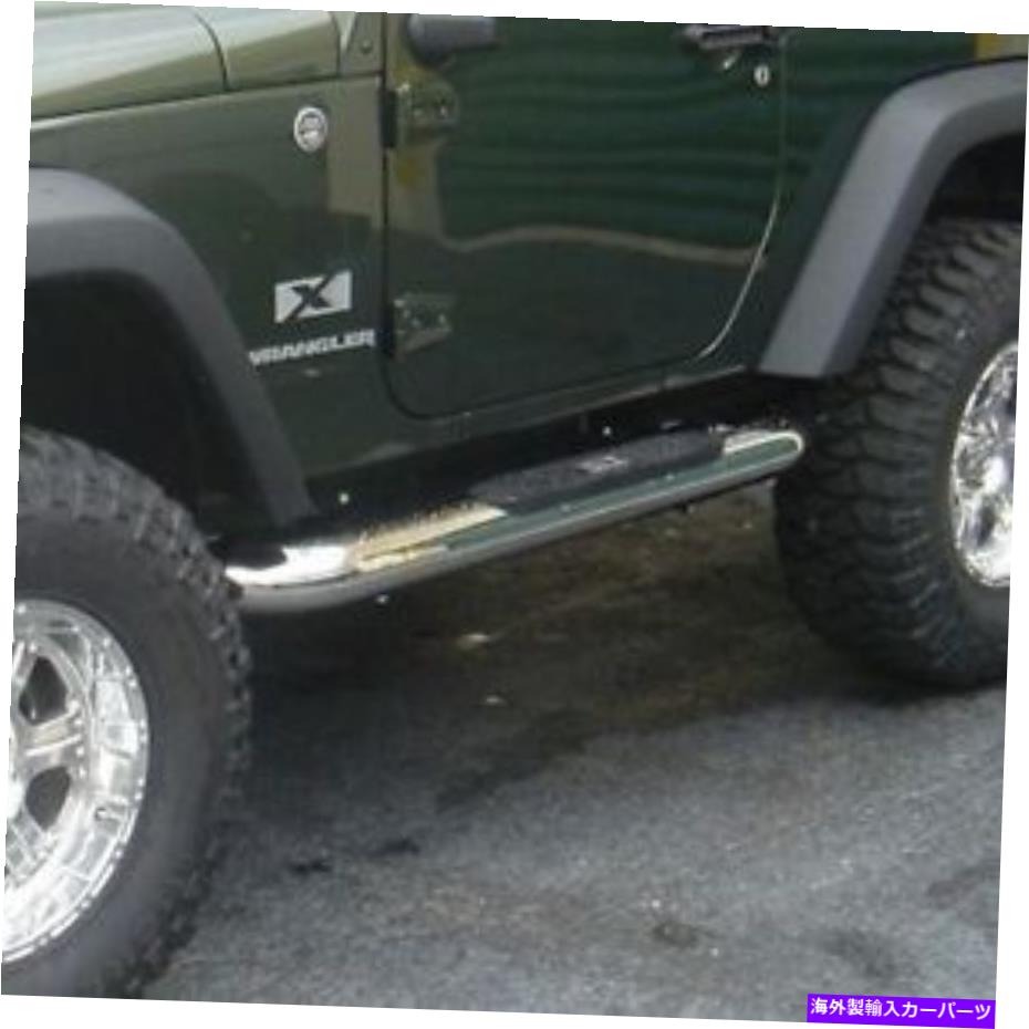 Nerf Bar ジープラングラーJK 07-17 2ドアサイドステップ4 "ステンレスx 11593.09 For Jeep Wrangler Jk 07-17 2-Door Side Step 4" Stainless X 11593.09【並行輸入品】|Us Custom Parts Shop USDM